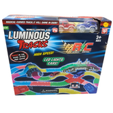 Glow-in-the-Dark RC Luminous Tracks Set - High-Speed LED Light Cars for Nighttime Racing