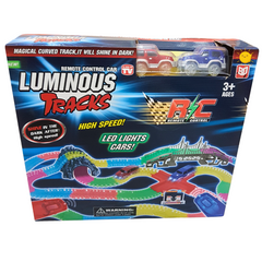 Glow-in-the-Dark RC Luminous Tracks Set - High-Speed LED Light Cars for Nighttime Racing