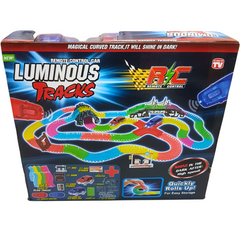 Glow-in-the-Dark RC Luminous Tracks Set - High-Speed LED Light Cars for Nighttime Racing