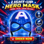 Light-Up Superhero Mask for Kids – LED Hero Role Play Mask with Comfortable Fit | Costume & Pretend Play Toy for Boys & Girls