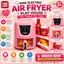 Kids Air Fryer Kitchen Play Set – Mini Electric Appliance Cooking Toy with Pretend Food Accessories | Interactive Kitchen Role Play Toy for Girls & Boys (3+ Years)