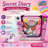 Magic Unicorn Secret Diary for Girls – Password Lock Diary with Voice Recording, LED Lights & Notebook | Kids Electronic Secret Journal Toy (6+ Years)