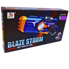 Blaze Storm Manual Soft Bullet Gun – 20 Soft Bullets, High-Performance Toy Gun for Kids 8+