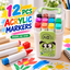 12-piece BC-6101 acrylic marker set