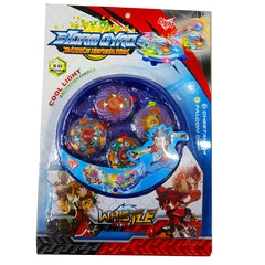 Beyblade Speed Rotation Ultimate Set: 4 High-Power Beyblades with Arena, Attacking Loop, Shield, Power Core, Anti-Knock Reel - Wear Resistant, Light Excitation Energy, Perfect Gift for Kids Aged 5+