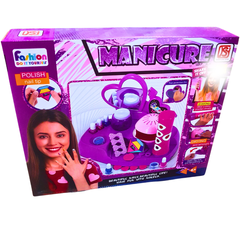 DIY Manicure Set for Kids - Complete Nail Art Kit with Polish, Drying Lamp & Vibrating Powder Shaker, Ages 6+