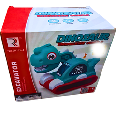 Dinosaur Engineering Excavator Toy – Interactive Bump & Go Dino Car with Lights and Music