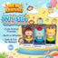 Whistle Baby's Playmate monkey cat and giraffe collection promotional banner