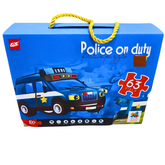 Police on Duty Jigsaw Puzzle – 63-Piece Puzzle for Kids | Fun & Educational Police Theme Puzzle for Ages 3+