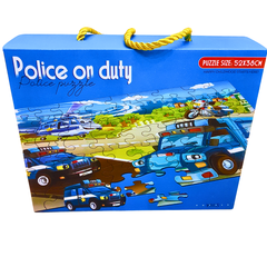 Police on Duty Jigsaw Puzzle – 63-Piece Puzzle for Kids | Fun & Educational Police Theme Puzzle for Ages 3+