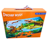 63-Piece Dinosaur World Jigsaw Puzzle for Kids – Educational Prehistoric Adventure Puzzle