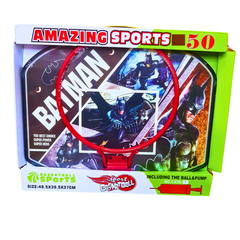 Amazing Sports Batman Basketball Hoop Set with Ball & Pump – Easy-to-Install Indoor/Outdoor Game for Kids