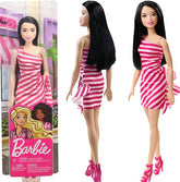 Barbie Glitz Doll, Pink & White Stripe Ruffle Dress