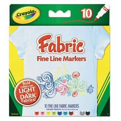 Fabric Markers, 10 Assorted Colors, 10/Set - One Shop Online Toys in Pakistan