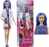 Barbie Scientist Doll (12 Inches), Blue Hair, Color Block Dress, Lab Coat & Flats, Microscope Accessor
