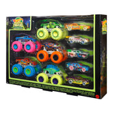 Hot Wheels Monster Trucks Glow In The Dark Car Bundle 1:64 Scale Vehicle Set New
