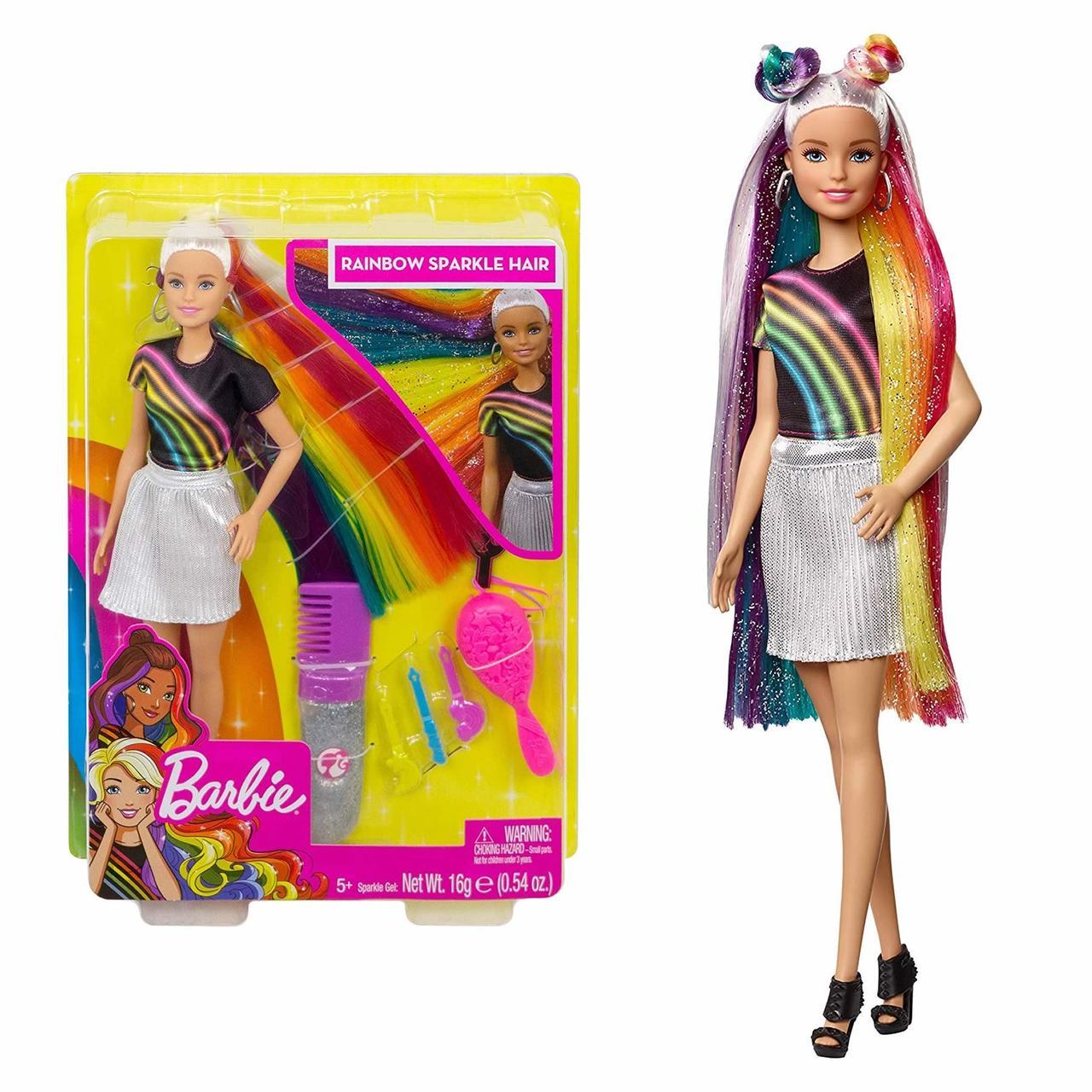 Barbie®Rainbow Sparkle Hair Doll – One Shop The Toy Store