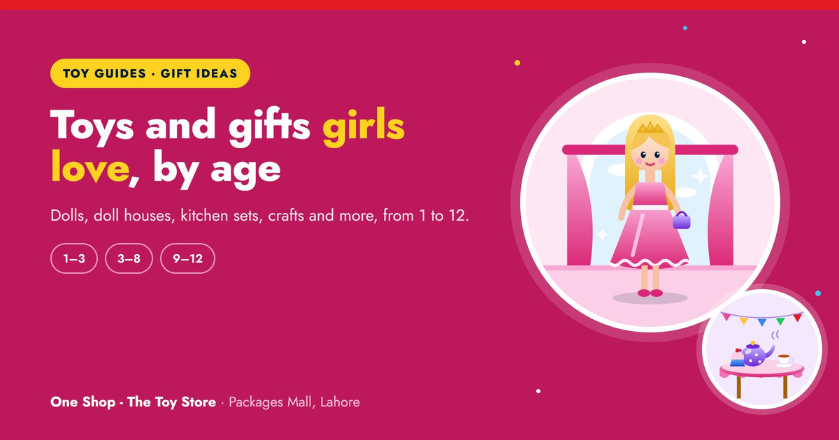 Toys and gifts girls love, by age: dolls, doll houses, kitchen sets and crafts