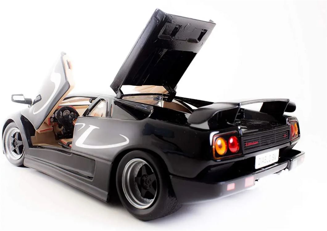 Brand new 1/18 scale diecast car model of Lamborghini Diablo SV Black die cast model car by Maisto.