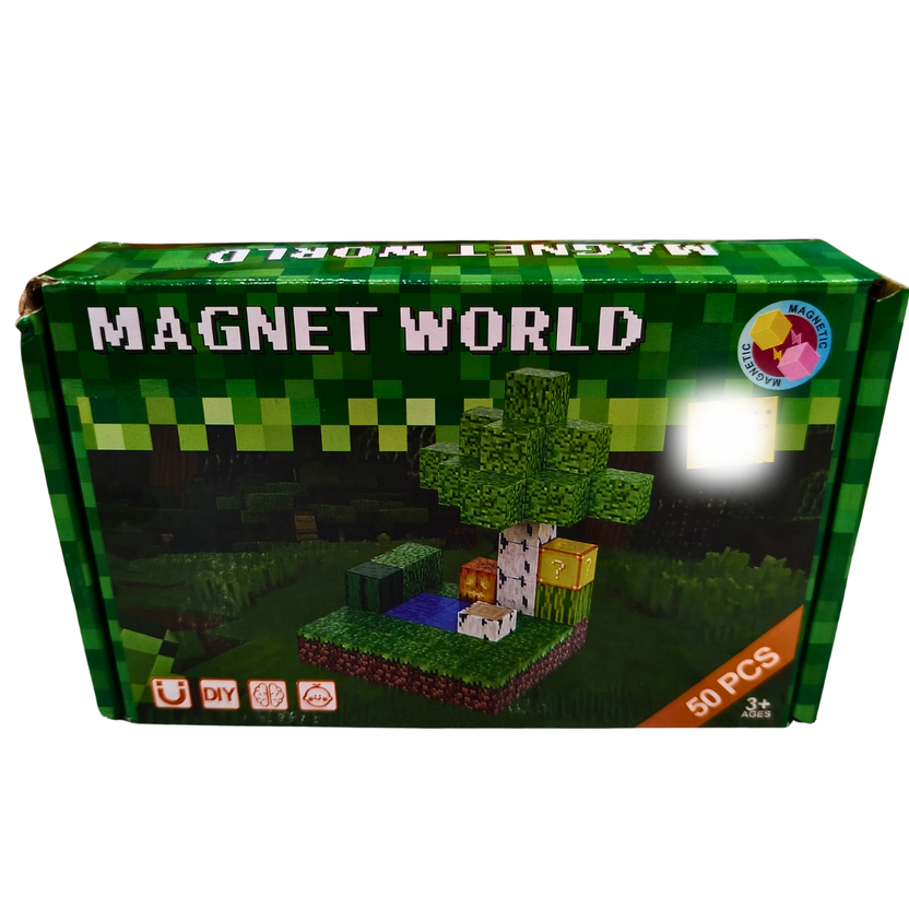 Magnet World 50 PCS Building Blocks Set | Magnetic Pixel Construction Toy for Kids (3+ Years) Main image