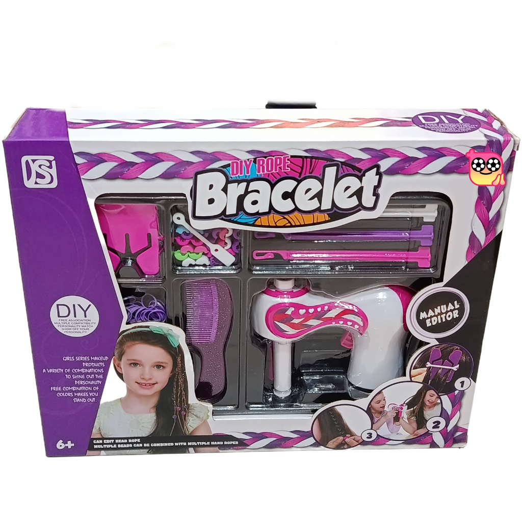 DIY rope bracelet craft kit with cords, beads and accessories
