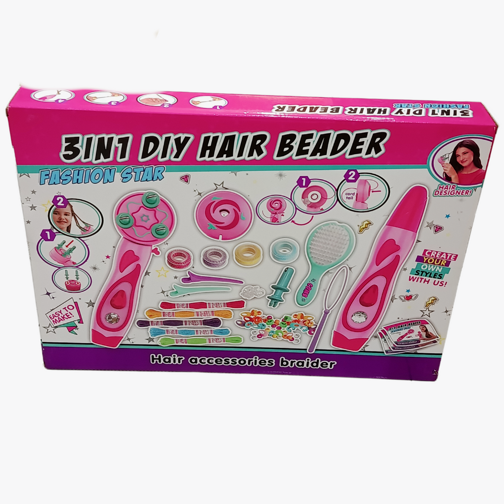 3-in-1 DIY hair beader and hair accessories braider kit