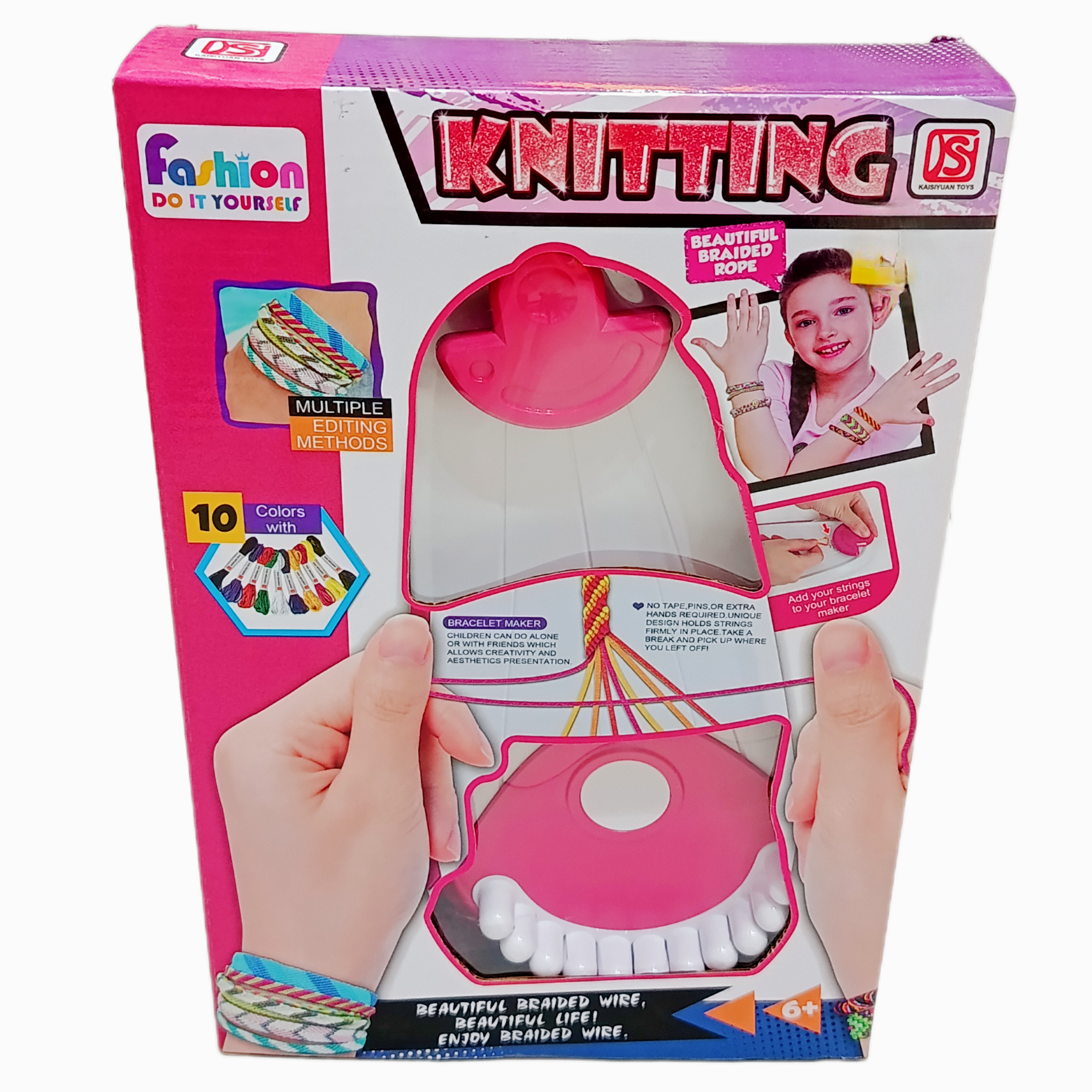DIY Knitting Bracelet Maker Kit with 10-Color Threads – Model 26916 Secondary image