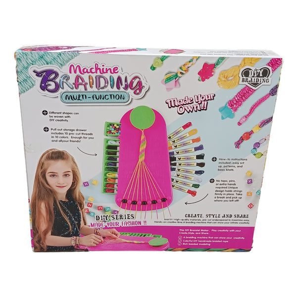 DIY machine braiding bracelet maker kit back packaging