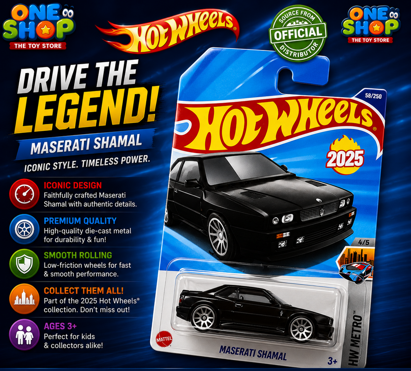 Hot Wheels Maserati Shamal Die-Cast Sports Car – Luxury Classic Toy Car for Kids & Collectors Main image