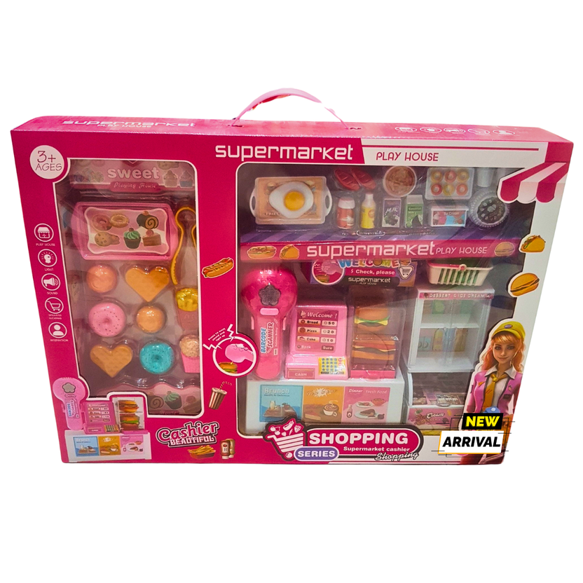 Supermarket Play House Set for Kids – Complete Grocery Store and Cashier Toy with Accessories – Educational Pretend Play (3+ Years) Main image