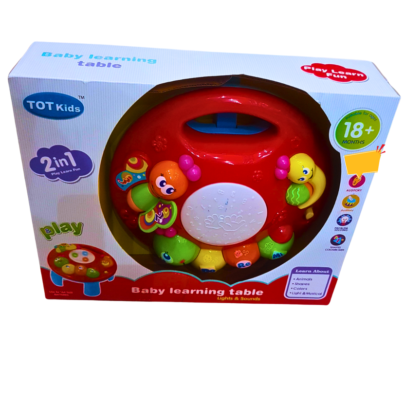 2-in-1 Baby Learning Table Toy - Lights, Sounds & Educational Play for Toddlers (18+ Months) Main image