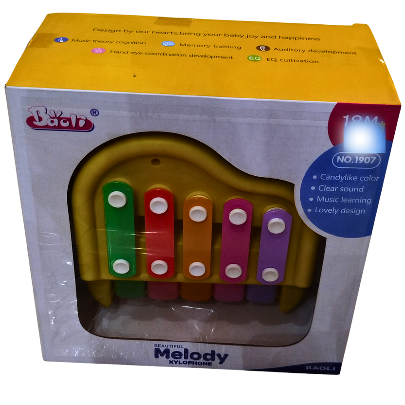 Baoli Beautiful Melody Xylophone Toy – Colorful 5-Key Musical Instrument for Toddlers (18+ Months) | Educational Music Learning Toy for Kids Main image