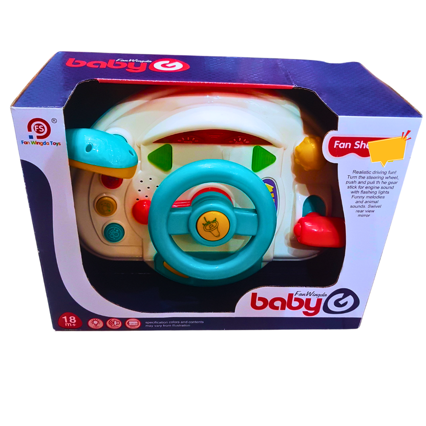 Baby Steering Wheel Toy - Interactive Driving Fun with Lights, Sounds & Gear Shifter (18+ Months) Main image