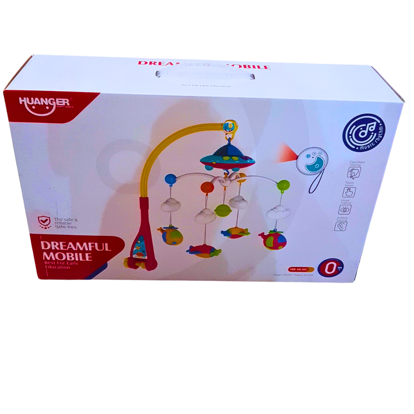 Huanger Dreamful Musical Mobile - Soothing Lights, Music & Rotating Toys for Newborns (0+ Months) Main image
