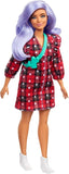BARBIE FASHIONISTAS DOLL DRESS PLAID AND HAIR LIL 157