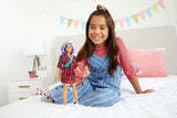 BARBIE FASHIONISTAS DOLL DRESS PLAID AND HAIR LIL 157