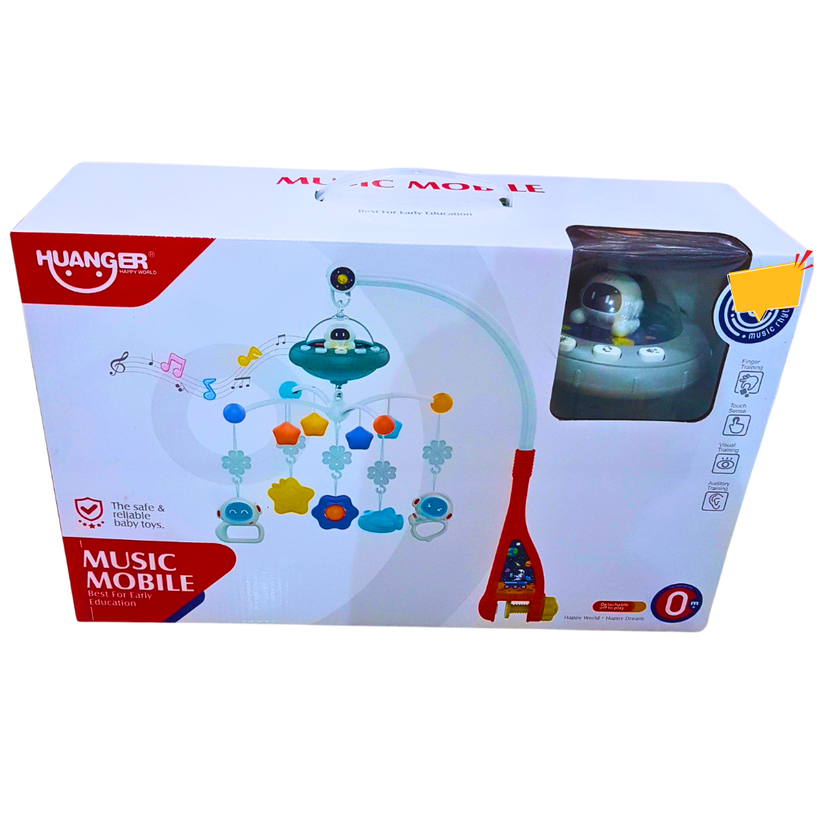 Huanger Baby Music Mobile Toy - Rotating Lights, Soothing Melodies & Hanging Toys for Newborns (0+ Months) Main image
