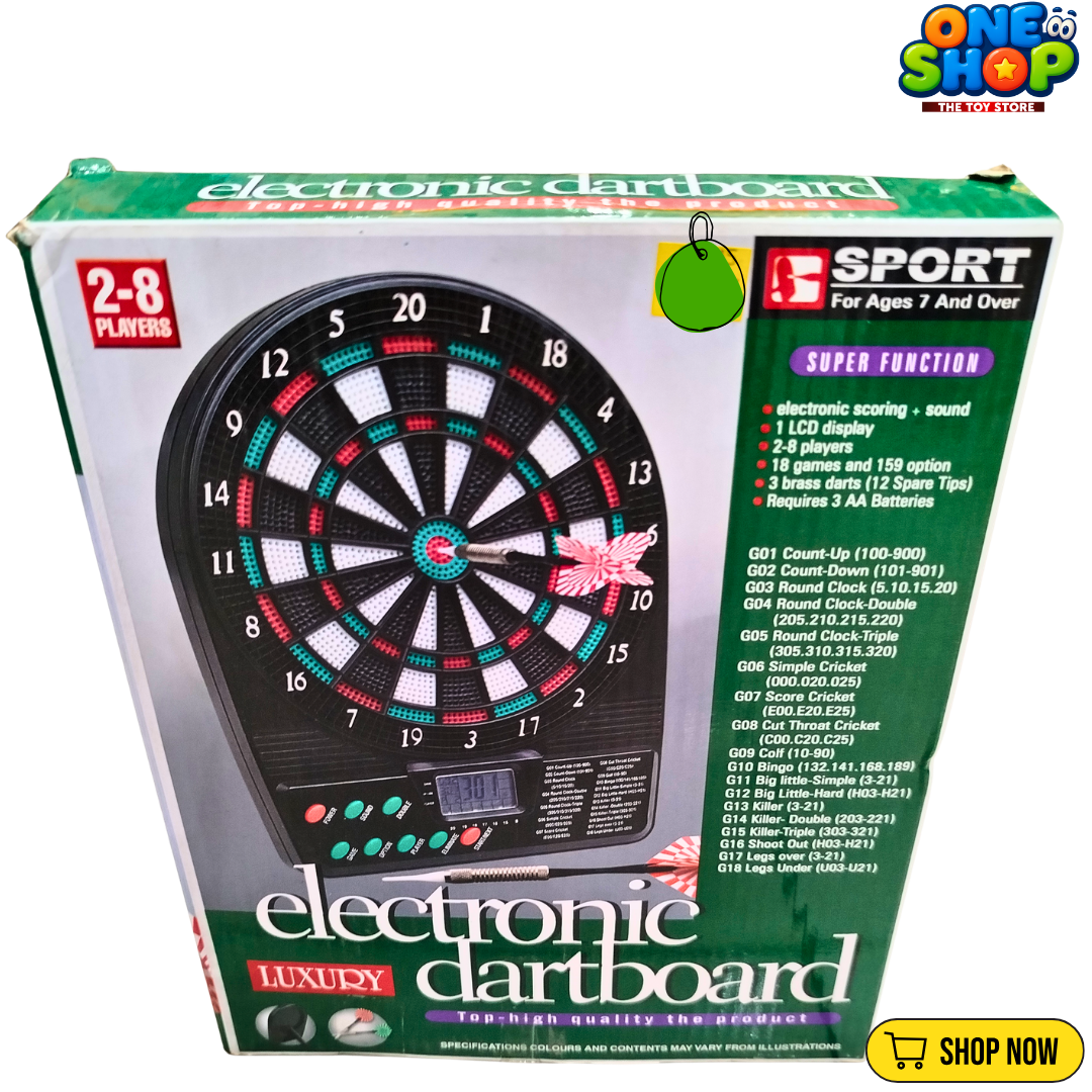 Electronic Dart Board Game with LCD Score Display – Automatic Digital Dartboard Set for Kids & Family | 18 Games, 159 Variations, 2-8 Players
