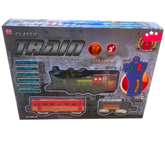 Remote Control Classic Train Set – 30-Piece Battery Operated Toy with Tracks, Light & Real Train Sound | 420cm Rail Circuit for Kids (Ages 3+)