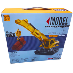 Remote Control Construction Crane Toy - 6CH RC Excavator with 360° Rotation & Realistic Functions | Building Engineering Series for Kids Aged 6+