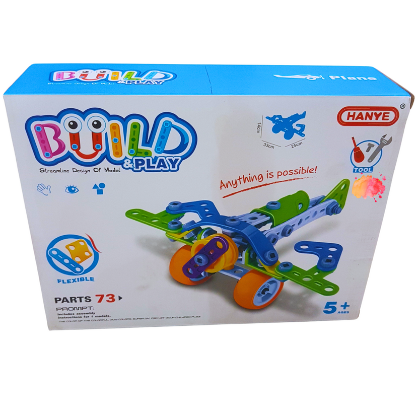 Build & Play 73-Piece Construction Set - Creative Building Toy for Kids 5+ Main image