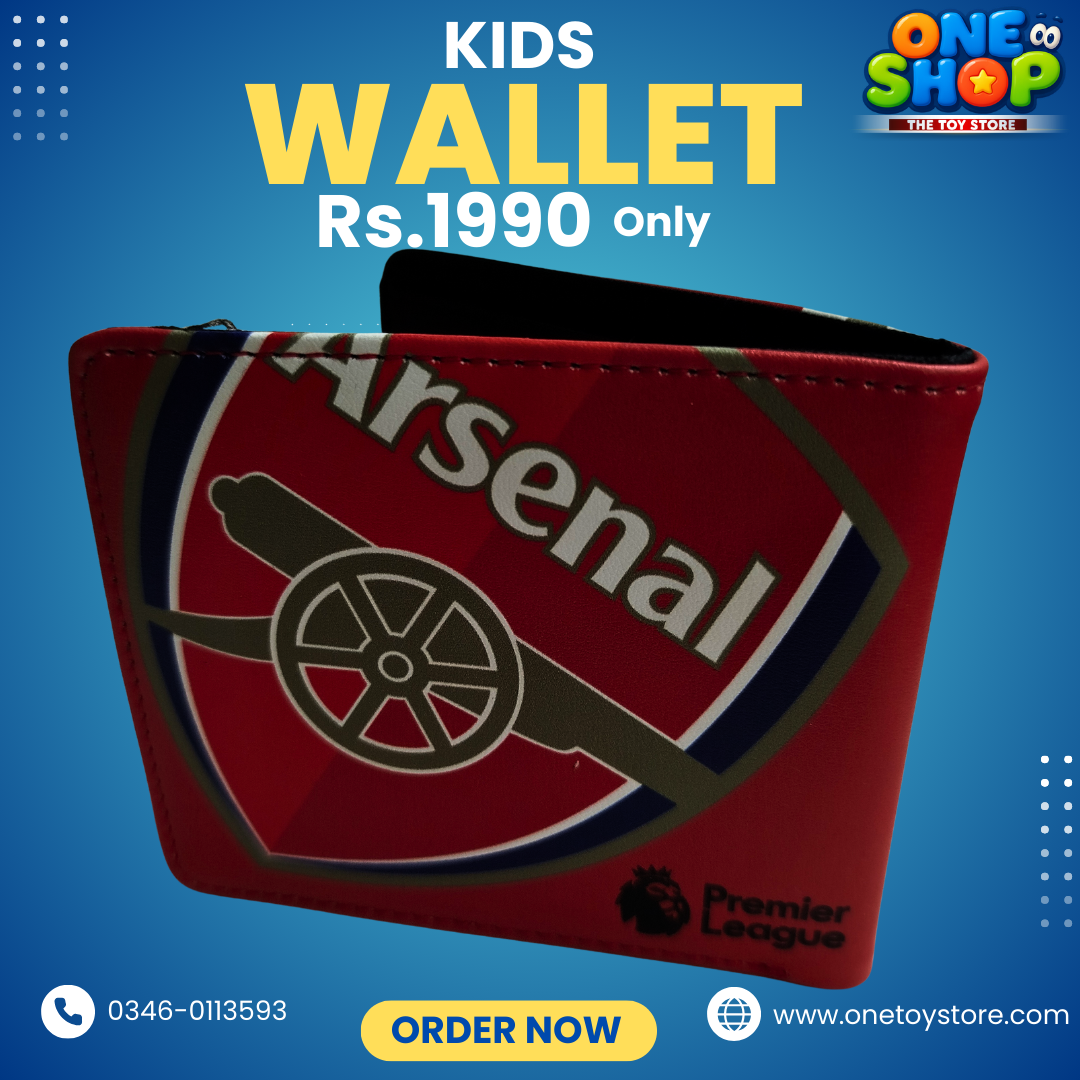Arsenal Kids Wallet for Boys | Arsenal Football Club Wallet | Premium PU Leather Children Wallet – Stylish, Durable & Lightweight (Rs.1990)