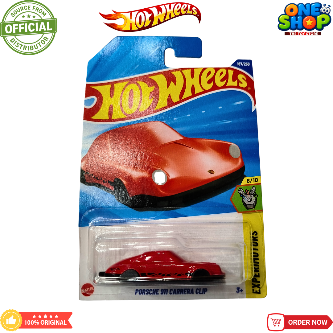 Hot Wheels Porsche 911 Carrera Clip Die-Cast Car – Experimental Series Porsche Toy Car for Kids & Collectors