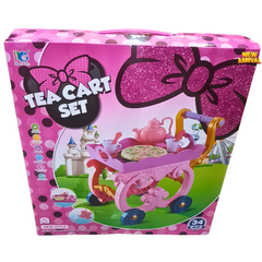 Princess Tea Cart Play Set – 34-Piece Pretend Tea Party Trolley Toy for Girls Ages 3+