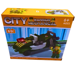 City Warrior Mechanical Military Building Block Set (69 PCS) – Ages 6+