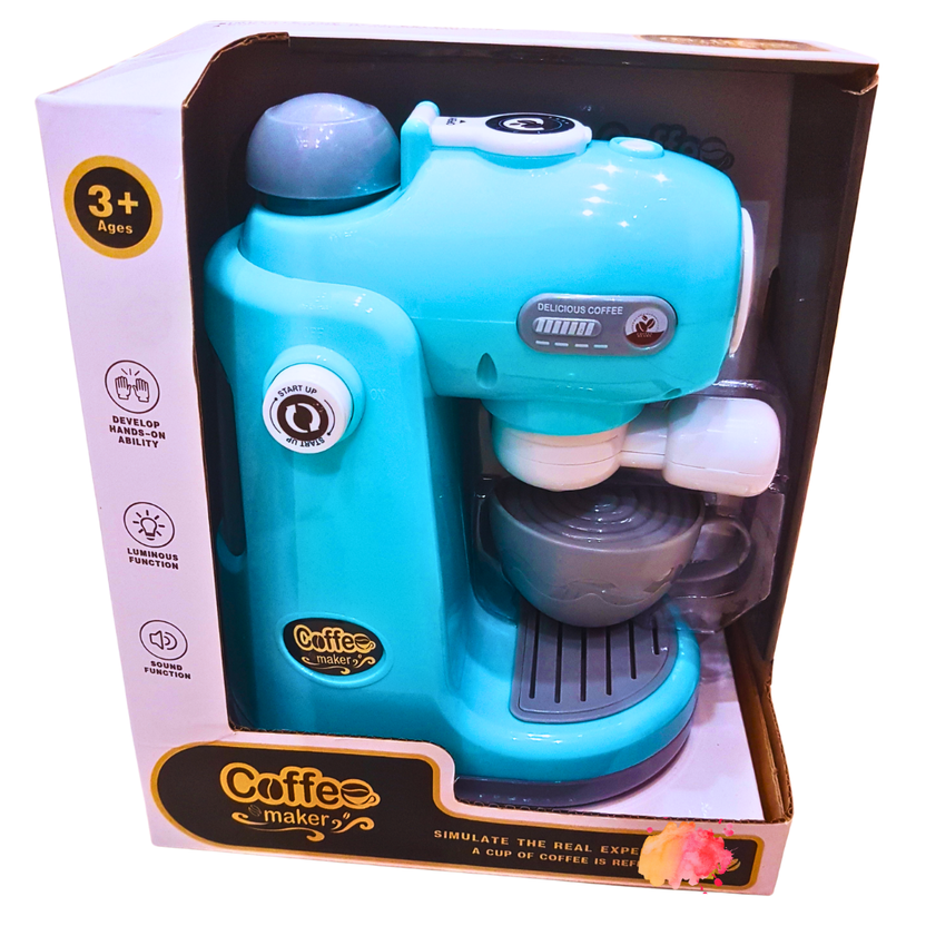 Kids Coffee Maker Toy Set – Realistic Pretend Play with Light & Sound – Ages 3+ Main image