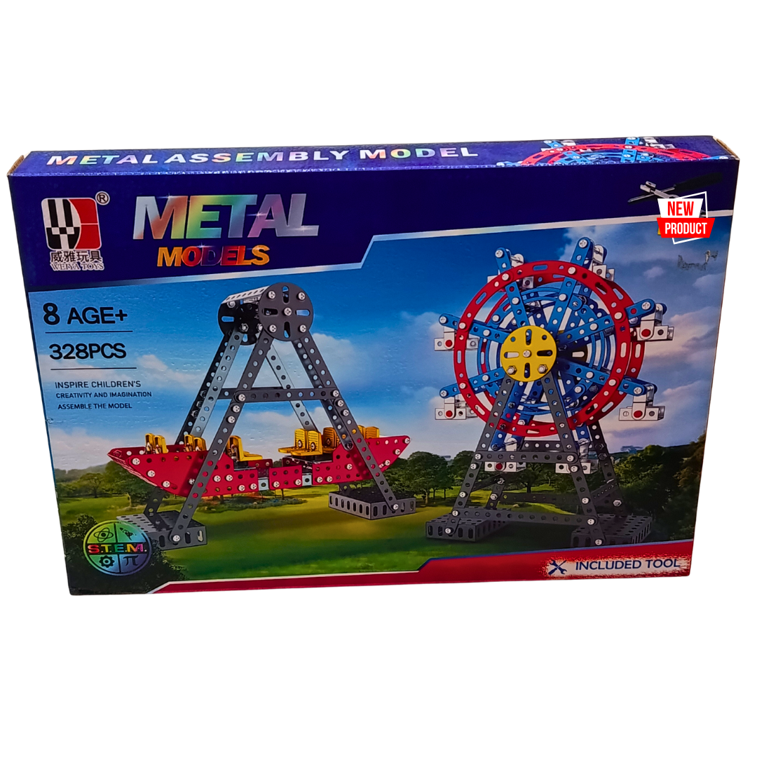 FD829S Ferris Wheel Metal Assembly Building Kit – 328 Pieces | DIY STEM Engineering Construction Model with Tools for Kids Ages 8+ Secondary image