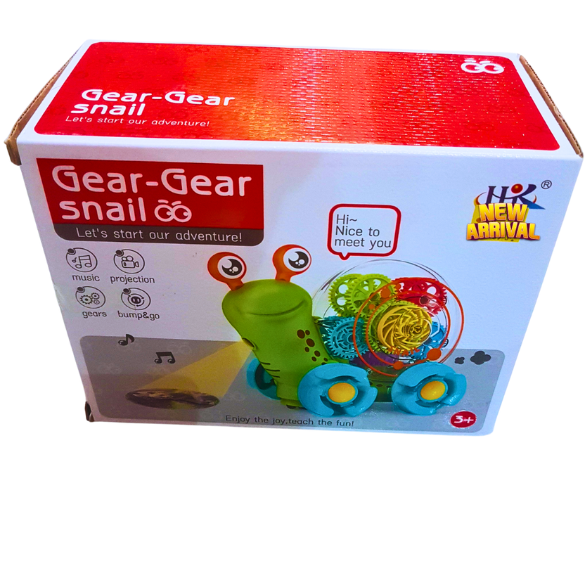 Gear Gear Snail Toy for Kids – Musical Light-Up Crawling Snail with Moving Gears, Bump & Go Action | Learning Toy for Ages 3+ Main image