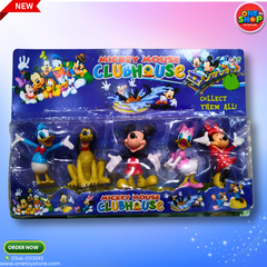 Mickey Mouse Clubhouse Action Figures Set – 5 Pcs Cartoon Character Toys for Kids | Disney Mickey & Friends Playset