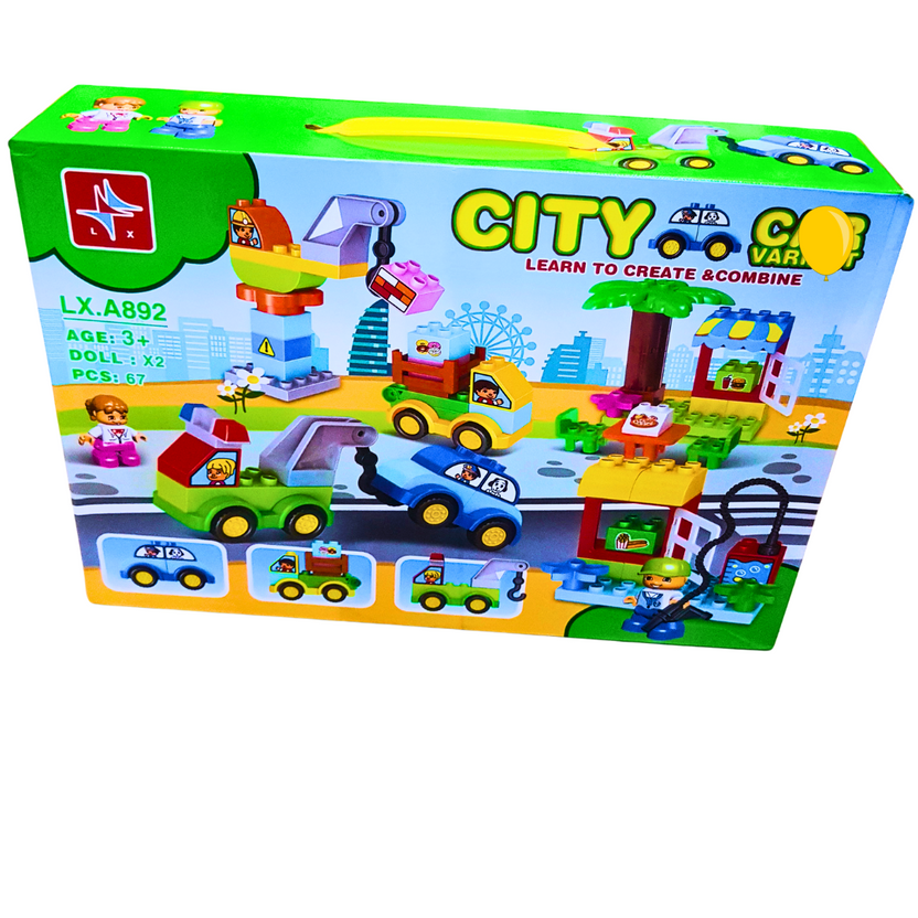 City Car Building Blocks Set for Kids | 67 Pieces | Educational & Creative Play | Ages 3+ Main image
